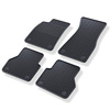 Tapis de sol en caoutchouc adapté pour Audi A6 C8 Berline, Avant (2018-....) - tapis de voiture - noir - 4 pcs.