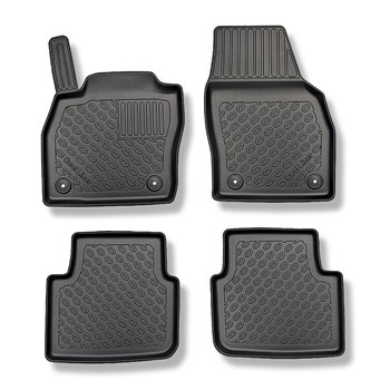 Tapis de sol en TPE adapté pour Skoda Kamiq SUV (09.2019-....) - tapis de voiture - noir