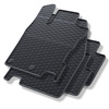 Tapis de sol en caoutchouc adapté pour Nissan Qashqai II (2014-2021) - tapis de voiture - noir