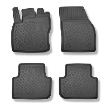 Tapis de sol en TPE adapté pour Volkswagen Tiguan II SUV (12.2015-10.2022) - tapis de voiture - noir