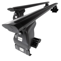 Barres de toit en aluminium adapté pour Kia Spectra Hayon (2004-2009) - Porte-Bagages de Voiture noir - toit normal
