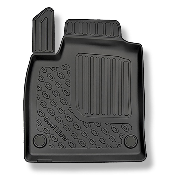 Tapis de sol en TPE adapté pour Renault Clio V Hayon (09.2019-....) - aussi pour la version hybride - tapis de voiture - noir
