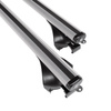 Barres de toit en aluminium adapté pour Volvo V90 Cross Country Break (2016-....) - Porte-Bagages de Voiture argent - rails intégrés