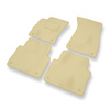 Tapis de Sol Velours adapté pour Audi A8 II D3 Berline (2002-2010) version longue - Premium tapis de voiture - beige