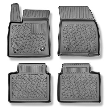 Tapis de sol en TPE adapté pour Ford Focus IV Break (09.2018-....) - aussi pour la version hybride - tapis de voiture - noir