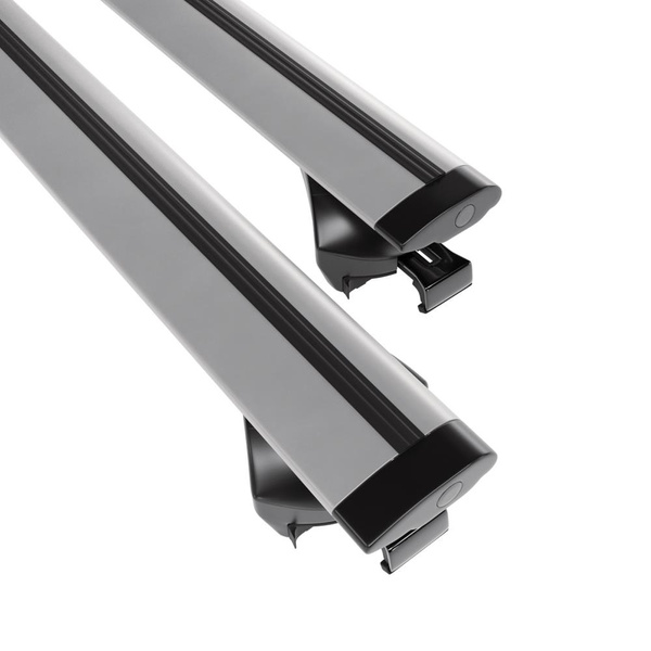 Barres de toit en aluminium adapté pour Toyota Yaris Cross SUV (2021-....) - Porte-Bagages de Voiture argent - rails intégrés