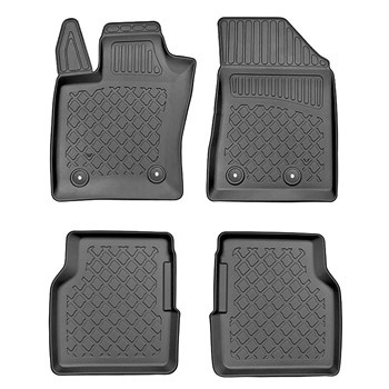 Tapis de sol en TPE adapté pour Jeep Compass II SUV (08.2017-....) - tapis de voiture - noir