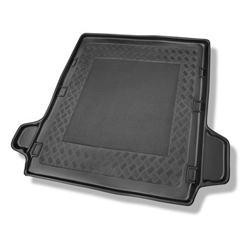 Tapis de coffre adapté pour Nissan Pathfinder III SUV (2005-2013) - bac de coffre - protection de coffre voiture - 5/7 places (3e rangée abaissée); cavités amovibles