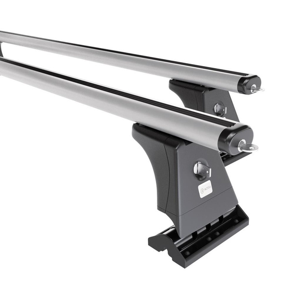 Barres de toit en aluminium adapté pour Opel Combo E Van (2019-2023) - Porte-Bagages de Voiture argent - points de montage - (suivant le modèle de voiture ils peuvent se situer à différents endroits)