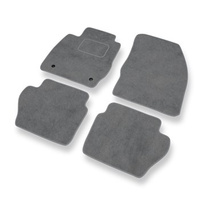 Tapis de Sol Velours adapté pour Ford Fiesta VI FL (2012-2017) - Premium tapis de voiture - gris