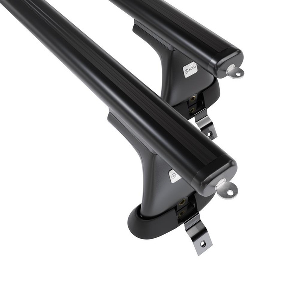 Barres de toit en aluminium adapté pour Dacia Sandero mk II Hayon (2013-2020) - Porte-Bagages de Voiture noir - toit normal