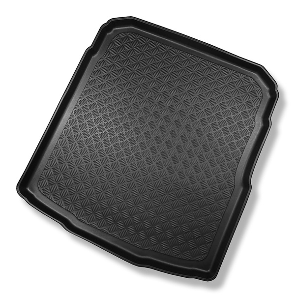 Tapis de coffre adapté pour Volkswagen Passat B8 Berline (12.2014-12.2021) - bac de coffre - protection de coffre voiture - coffre inférieur ; avec roue de secours à usage temporaire ou kit de réparation