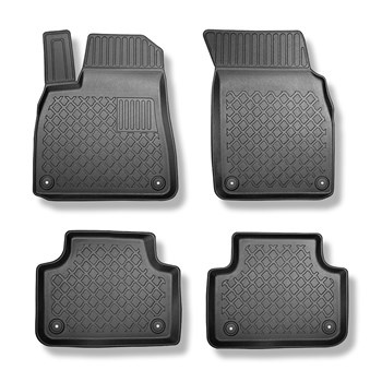 Tapis de sol en TPE adapté pour Audi Q7 4M SUV (06.2015-....) - 5 ou 7 sièges; sans la troisième rangée de sièges - tapis de voiture - noir