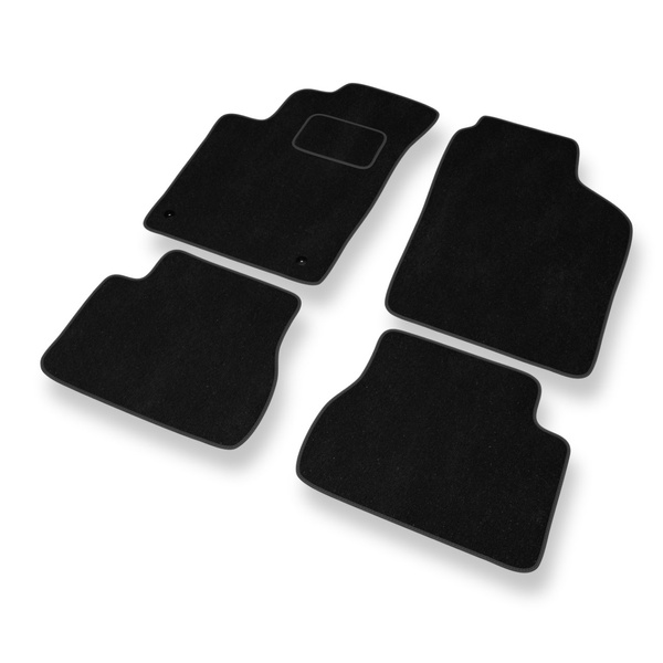 Tapis de Sol Velours adapté pour Kia Picanto I Hayon (2004-2010) - Premium tapis de voiture - noir