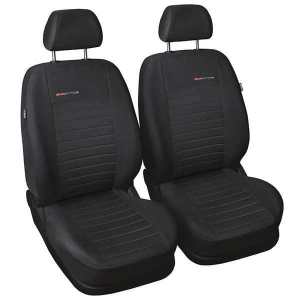 Housses de siège sur mesure adaptées pour Volkswagen Caddy III Cargo (2004-2015) seulement les sièges avant - deux simple - housse siege voiture - couverture siege - E4