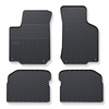 Tapis de sol en caoutchouc adapté pour Volkswagen Bora I Berline, SW (1997-2005) - tapis de voiture - noir - 4 pcs.