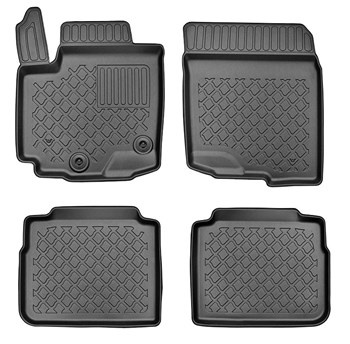 Tapis de sol en TPE adapté pour Suzuki SX4 II S-Cross Hybrid Crossover (02.2020-10.2021) - tapis de voiture - noir