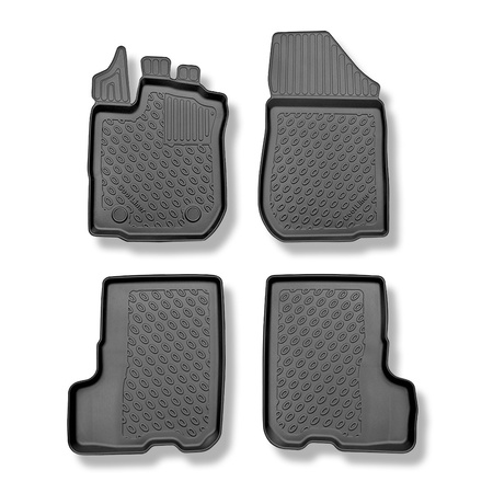 Tapis de sol en TPE adapté pour Dacia Sandero II Hayon (12.2015-10.2022) - tapis de voiture - noir