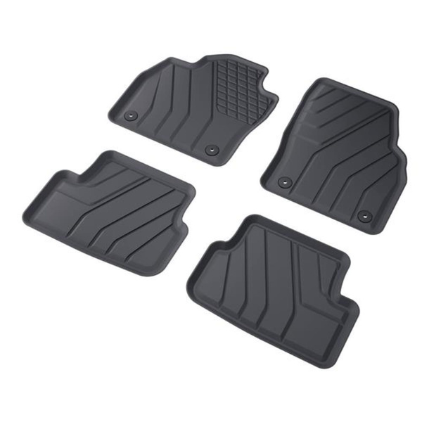 Tapis de sol en TPE adapté pour Audi A1 II Sportback (2018-2024) - tapis de voiture - noir