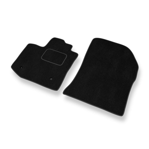 Tapis de Sol Velours adapté pour Dacia Lodgy Van (2012-....) - Premium tapis de voiture - noir