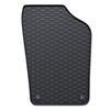 Tapis de sol en caoutchouc adapté pour Skoda Fabia III (2014-2021) - tapis de voiture - noir