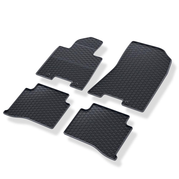 Tapis de sol en caoutchouc adapté pour Kia Sportage IV SUV (2016-2021) - tapis de voiture - noir - 4 pcs.