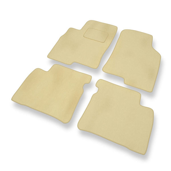 Tapis de Sol Velours adapté pour Hyundai XG Berline (1999-2005) - Premium tapis de voiture - beige