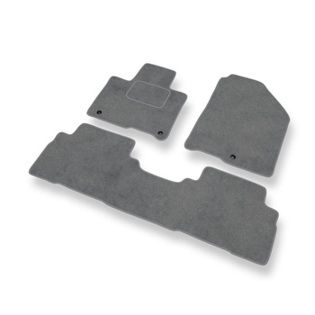 Tapis de Sol Velours adapté pour Kia Sorento III (2014-2020) - Premium tapis de voiture - gris