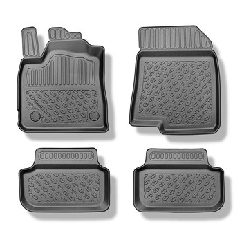 Tapis de sol en TPE adapté pour Dacia Sandero III Stepway Crossover (01.2021-....) - tapis de voiture - noir