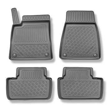 Tapis de sol en TPE adapté pour Polestar 2 Berline (07.2020-....) - tapis de voiture - noir