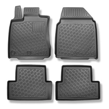 Tapis de sol en TPE adapté pour Nissan Qashqai I Crossover (12.2015-10.2022) - tapis de voiture - noir