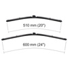 Balais d'essuie-glace de pare-brise adaptés pour Audi A4 B8, B9 Allroad, Avant, Cabriolet, Berline (11.2007-2024) - balais plat