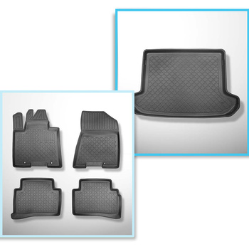 Kit tapis de coffre et tapis de voiture TPE pour: Kia Sportage IV SUV (01.2016-12.2021)