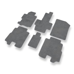 Tapis de Sol Velours adapté pour Honda FR-V Monospace (2004-2009) - Premium tapis de voiture - gris