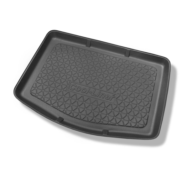 Tapis de coffre adapté pour Ford C-MAX II Monospace (11.2010-06.2019) - bac de coffre - protection de coffre voiture - avec roue de secours à usage temporaire
