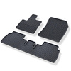 Tapis de sol en caoutchouc adapté pour Peugeot Rifter Van (2018-....) - tapis de voiture - noir - 3 pcs.