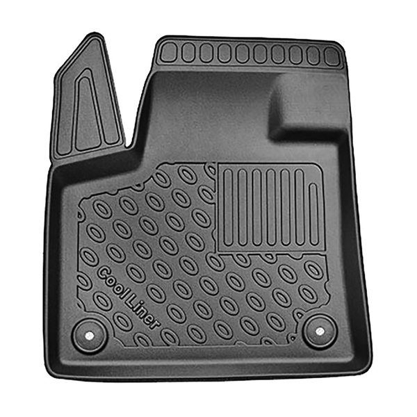 Tapis de sol en TPE adapté pour Peugeot 3008 II Hybrid & Hybrid4 SUV (09.2019-....) - avec Hi-Fi-System FOCAL - tapis de voiture - noir