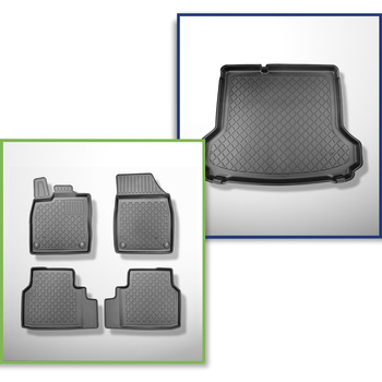 Kit tapis de coffre et tapis de voiture TPE pour: Volkswagen ID.4 SUV (12.2020-.