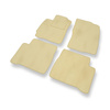Tapis de Sol Velours adapté pour Mitsubishi Outlander I SUV (2001-2006) - Premium tapis de voiture - beige
