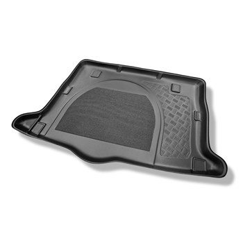 Tapis de coffre adapté pour Hyundai Veloster Coupé (07.2011-12.2016) - bac de coffre - protection de coffre voiture - avec / sans caisson de graves ; possibilité de couper la cavité gauche