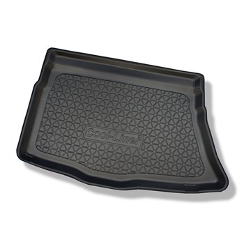 Tapis de coffre adapté pour Kia Ceed II Hayon (05.2012-05.2018) - bac de coffre - protection de coffre voiture - coffre inférieur (sans rangement)