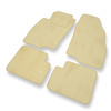 Tapis de Sol Velours adapté pour Fiat Grande Punto Hayon, Van (2005-2012) - Premium tapis de voiture - beige