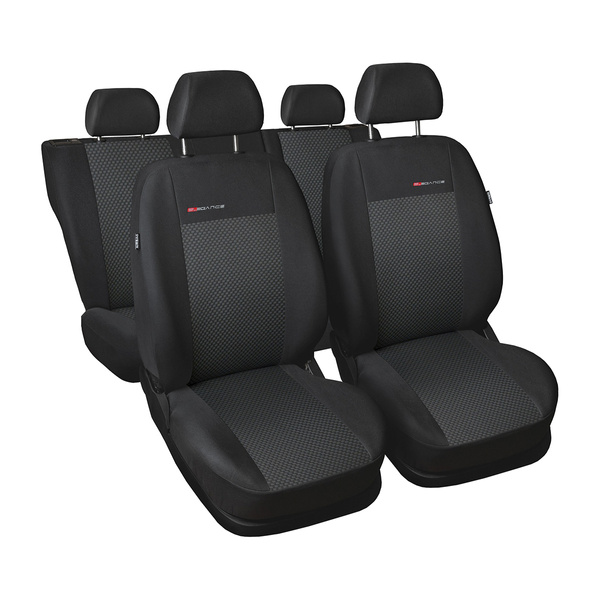 Housses de siège sur mesure adaptées pour Peugeot Partner II Van (2008-2018) sur deux rangées de sièges - housse siege voiture - couverture siege - E3