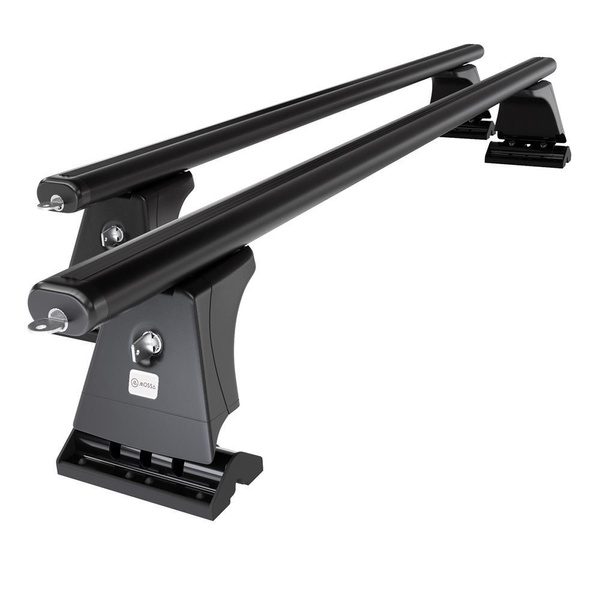 Barres de toit en aluminium adapté pour Citroen C4 Hayon (2005-2009) - Porte-Bagages de Voiture noir - points de montage - (suivant le modèle de voiture ils peuvent se situer à différents endroits)