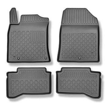 Tapis de sol en TPE adapté pour Kia XCeed Plug-in Hybrid Crossover (02.2020-....) - tapis de voiture - noir