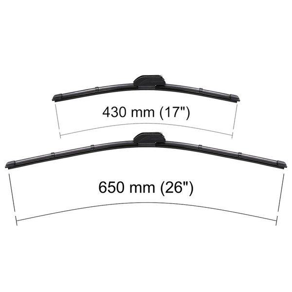 Balais d'essuie-glace de pare-brise adaptés pour Jaguar XE Berline (06.2015-....) - balais plat