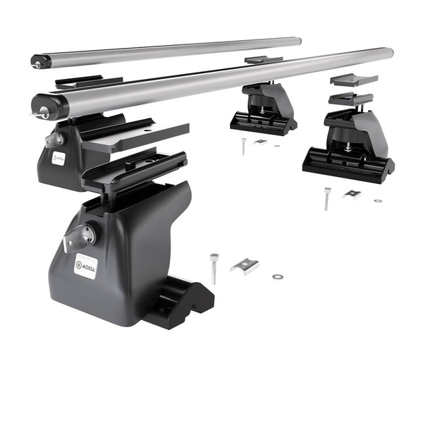 Barres de toit en aluminium adapté pour Lancia Phedra Monospace (2002-2010) - Porte-Bagages de Voiture argent - profil T