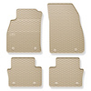Tapis de sol en caoutchouc adapté pour Opel Insignia I (2008-2017) - tapis de voiture - beige