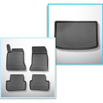 Kit tapis de coffre et tapis de voiture TPE pour: Mercedes-Benz Classe A W176 Hayon (09.2012-04.2018)