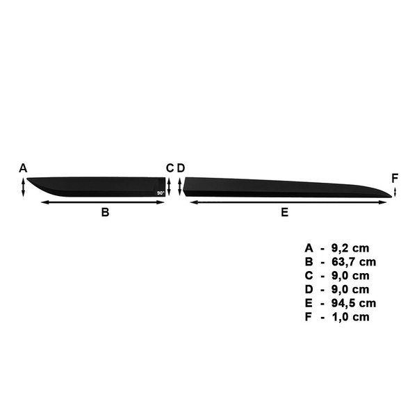 Plaques noires latérales de voiture Hyundai i40 CW Tourer (2011-....)